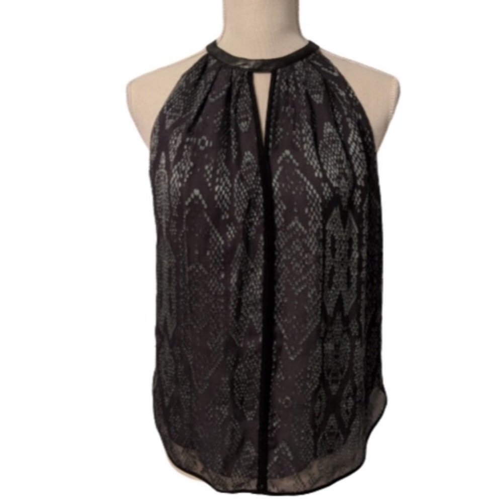 Rebecca Taylor Snake Print Halter Top